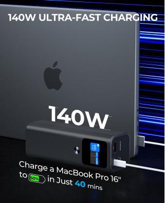 Actual product image Aukey Sprint X (27600 mAh, 140 W, 99.36 Wh)