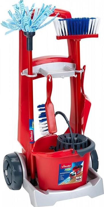 Theo Klein Vileda Besenwagen mit Upright Staubsauger