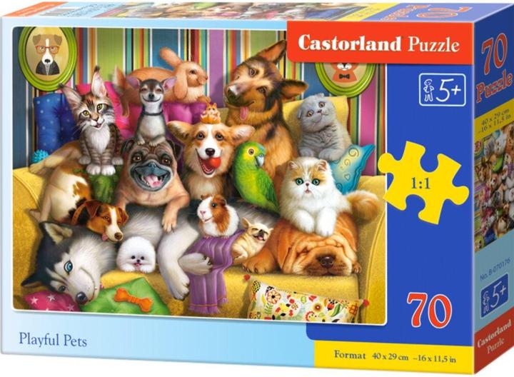 Actual product image Castorland Playful pets jigsaw puzzle 70 pieces (70 pieces)