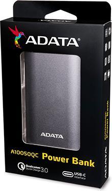 Immagine prodotto Adata PowerPack A10050QC Titanium (10050 mAh, 23 W, 37.19 Wh)