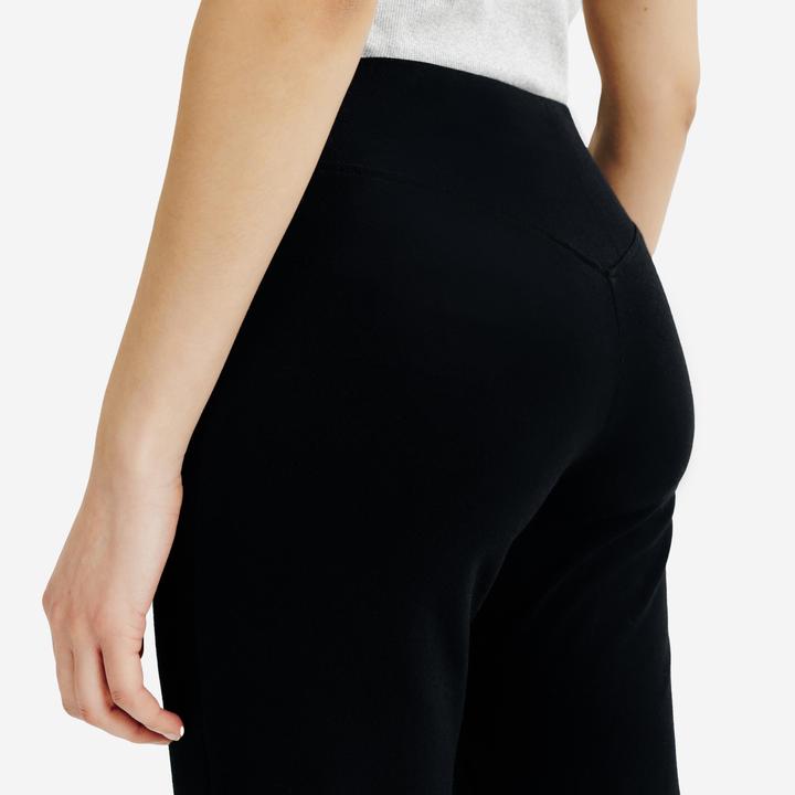 Actual product image Decathlon Leggings Damen ausgestelltes Bein - schwarz (W35)