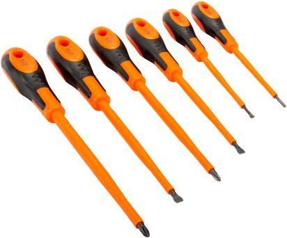 Actual product image Bahco Screwdriver set with 2-component handle for slotted, PH1 and PH2 Phillips screws, 3-6.5 m (Port)