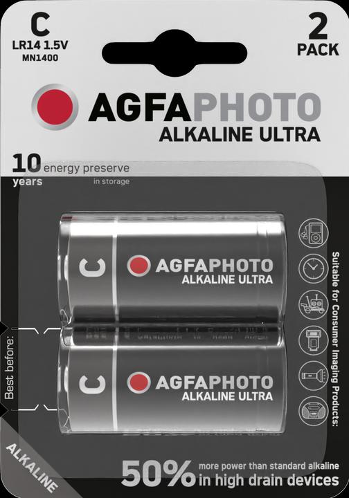 Actual product image AGFAPHOTO Ultra LR14 Baby (C) Battery Alkaline Manganese 1.5 V 2 pcs. (2 pcs., C)