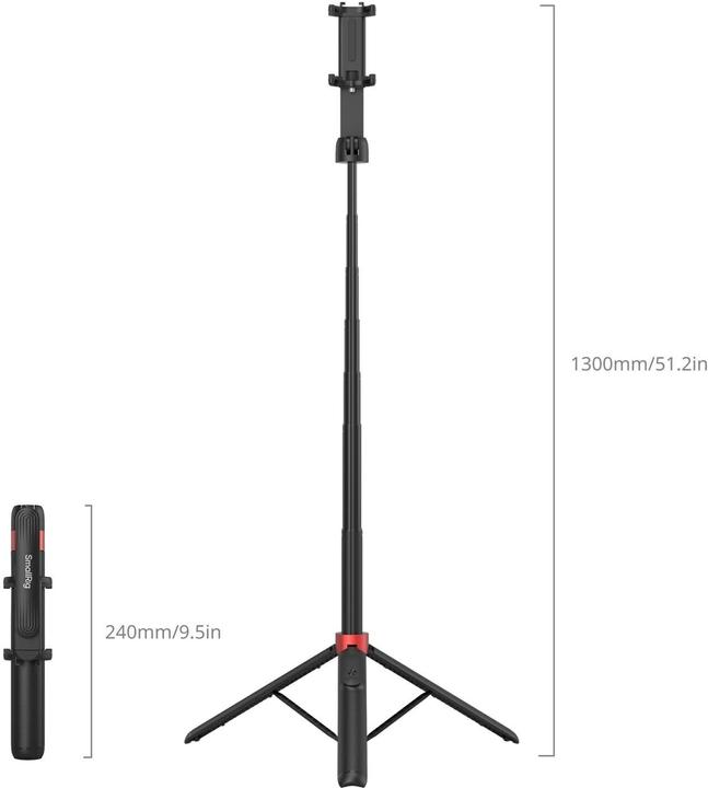 Image du produit SmallRig Portable Selfie Stick Tripod ST-25 Black 4729