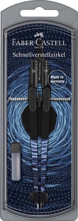 Actual product image Faber-Castell Shiny Twist quick setting compass
