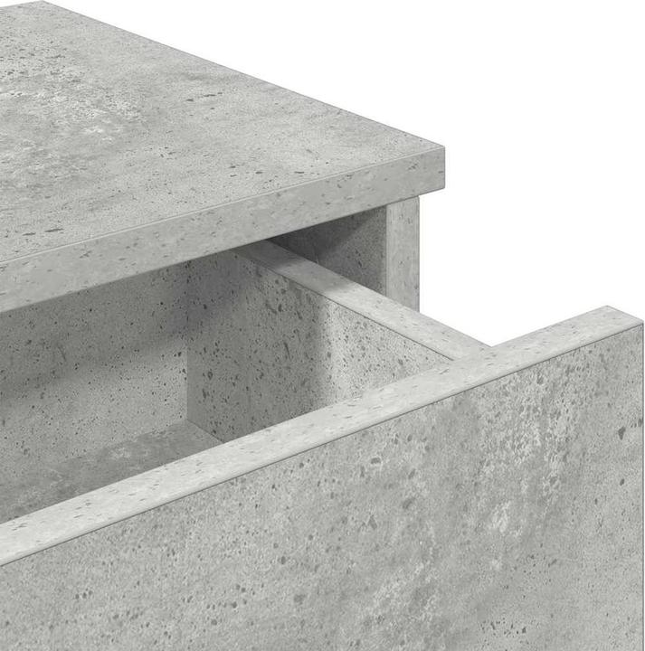 Actual product image VidaXL Wall shelf with drawers concrete grey 60x25x15 cm wood-based material (60 x 25 x 15 cm)