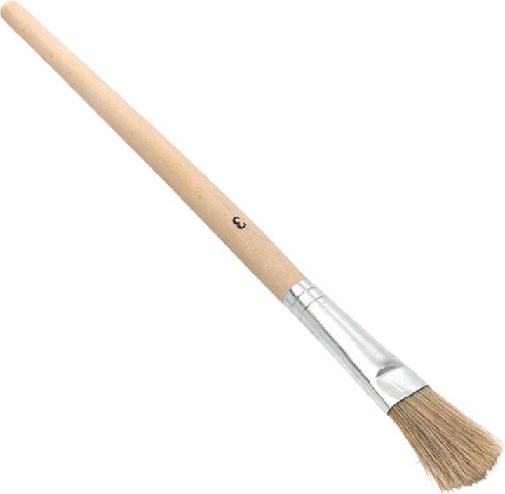 Actual product image HP Autozubehör Enamel paint brush length 200 mm width 15 mm height 5 mm size 2 light bristle tinplate raw wooden (15 mm)