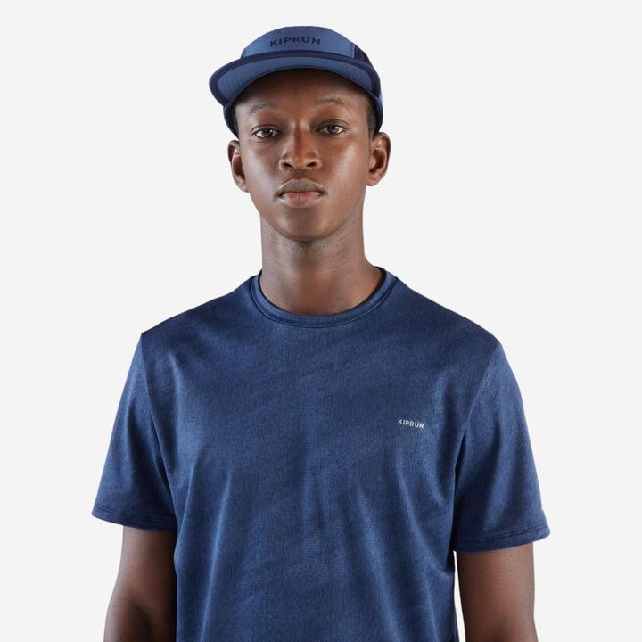 Image du produit Kiprun Men's Breathable Running T-shirt Run 500 Dry - Midnight blue (XXL)