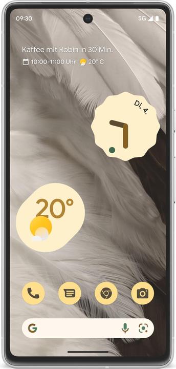 Produktbild Google Pixel 7 (128 GB, Snow, 6.30", SIM + eSIM, 50 Mpx, 5G)
