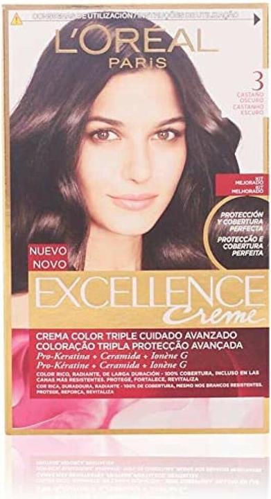 L'Oréal Paris EXCELLENCE Creme tinte #3 castaño oscuro (Castaño Dark Brown)