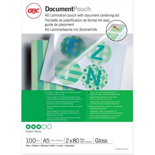Immagine prodotto GBC Pellicole di laminazione di qualità superiore (A5, 100 Pezzo/i, 80 µm)
