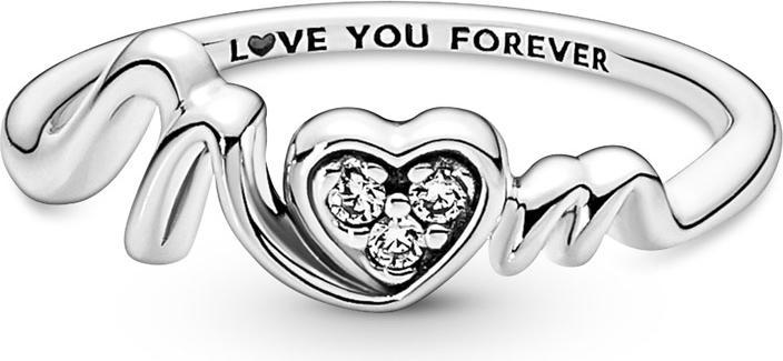 Image du produit Pandora Mum Pavé Coeur Bague (52, Argent 925)