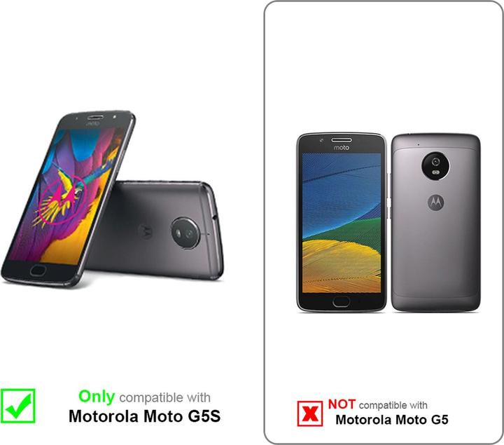 Actual product image Cadorabo Book Invisible Magnet Cover (Motorola Moto G5S)