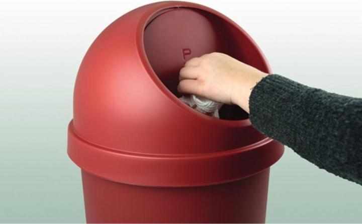 Actual product image Helit Litter bin H700xØ403mm 45 light grey (45 l)