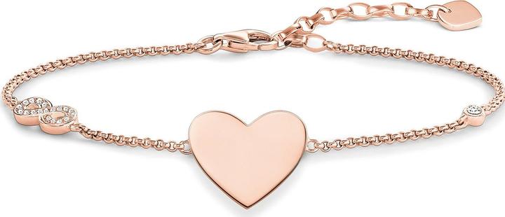 Thomas Sabo Armband Herz mit Infinity (19.50 cm, 925er Silber)