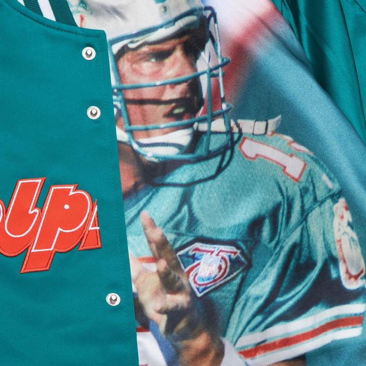 Actual product image Mitchell & Ness M&N Lightweight Satin Jacket - Miami Dolphins Dan Marino - L (L)
