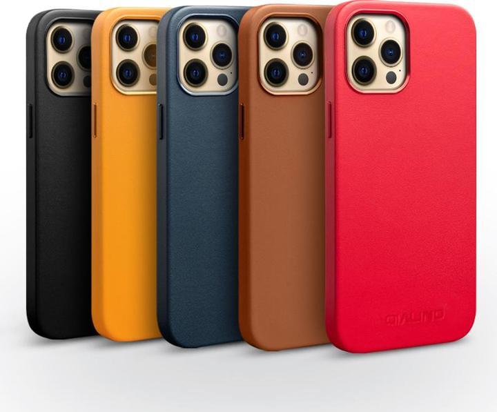 Image du produit QiAlino Coque cuir véritable (compatible MagSafe) (Realme 12 Pro+, Apple iPhone 12)
