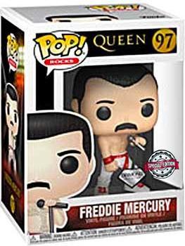 Actual product image Funko POP! Queen Freddie Mercury (Shirtless Concert) Diamond FYE