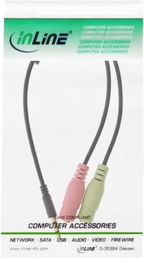 Immagine prodotto InLine Cavo adattatore per cuffie audio (1 m, Connettore da 3,5 mm (AUX))