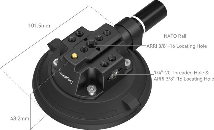Produktbild SmallRig 4" Suction Cup Camera Mount (Diverses Video Zubehör)