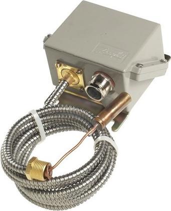 Produktbild Danfoss Termostat KPS79 temperaturområde 50 - 100 °C kapilarrør 2 meter maks. 200°C, AC1=10A, IP67
