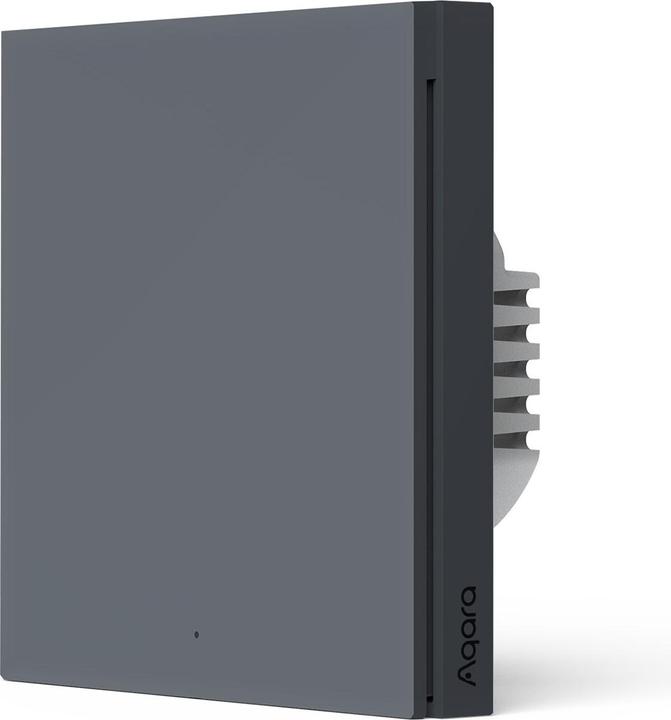 Actual product image Aqara Smart Wall Switch H1 Grey With Neutral, Single Rocker (Zigbee)