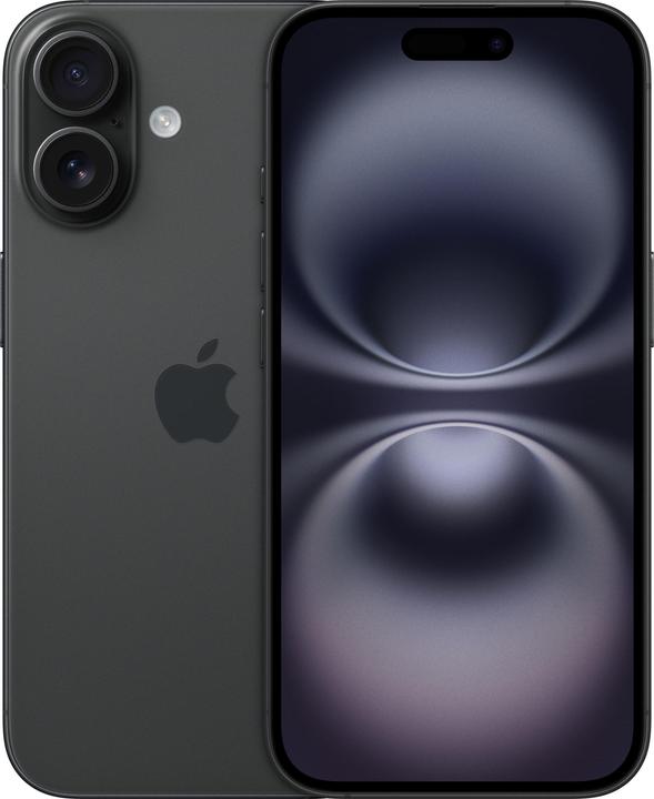 Apple iPhone 16 (128 Go, Noir, 6.10", SIM + eSIM, 48 Mpx, 5G)