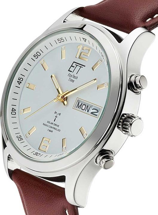 Produktbild Conrad Components Eco Tech Time Solar Funk Gobi Herrenuhr (Digitaluhr, Analoguhr, Funkuhr, 40 mm)