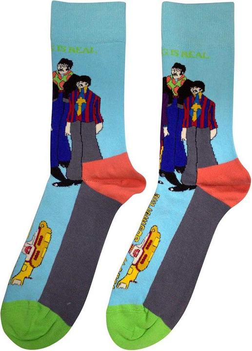 Actual product image The Beatles Unisex Adult Sub & Band Socks (40.5 - 45.5)