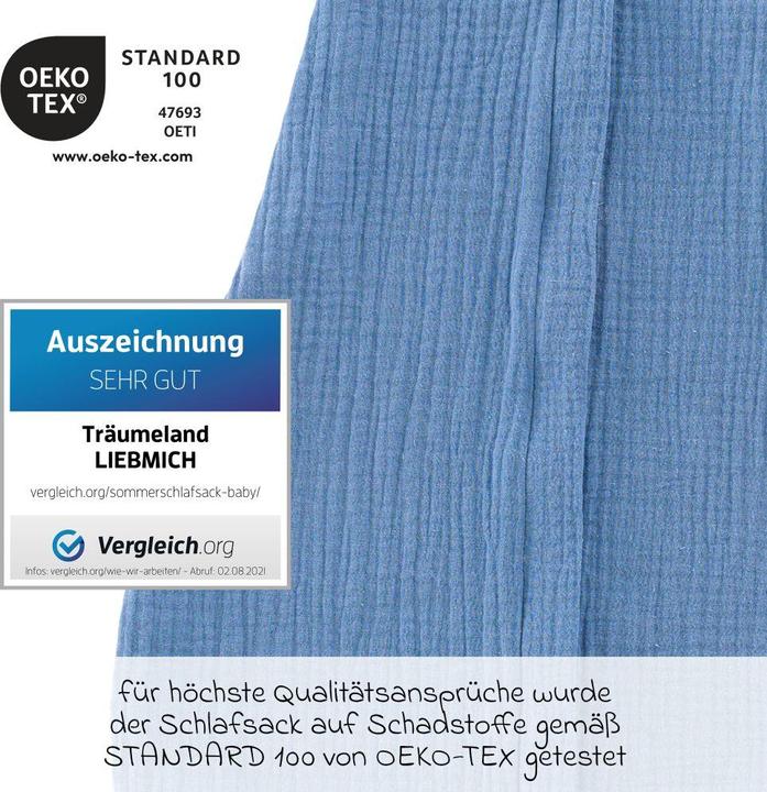 Produktbild Träumeland Sommerschlafsack Liebmich Baumwollmusselin (60 cm)
