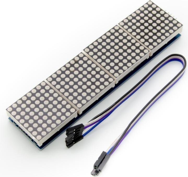 Actual product image Purecrea 4 modules with 8x8 LED Dot Matrix 32x8 Blue with MAX7219 for display