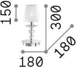 Actual product image Ideal lux PEGASO table lamp E14 ⌀180mm brass 197753 (E14)