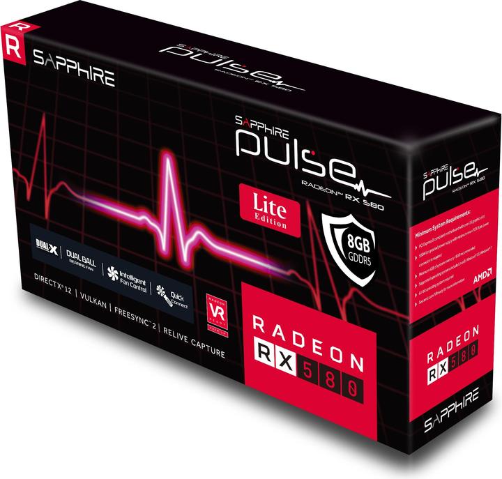 Produktbild Sapphire Pulse Radeon RX 580 OC Lite (8 GB)