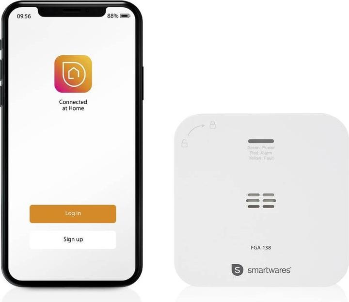 Immagine prodotto Smartwares FGA-13800 Rivelatore di monossido di carbonio a batteria con controllo tramite app.