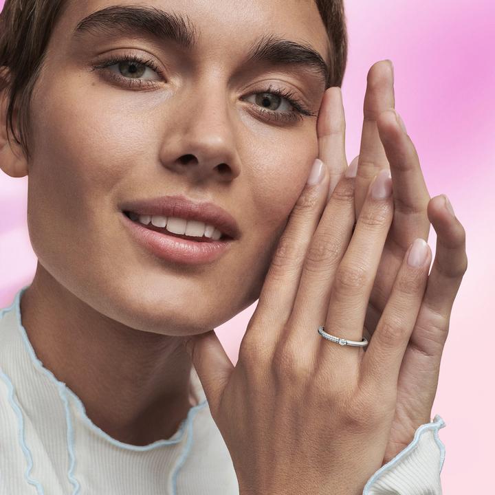 Produktbild Pandora ME Pavé & Weisser Doppelring (52, 925 Silber)