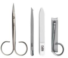 Image du produit Rubis Set de manucure étui à roulettes en cuir 4 pièces, noir