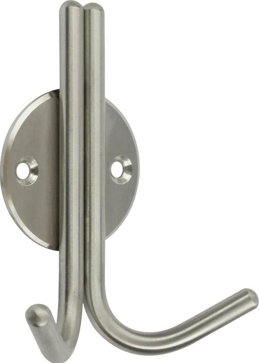 Produktbild Siro Mantelhaken Kabah mit Platte ø 46 mm, H 101 mm, T 39 mm, Edelstahl gebürstet