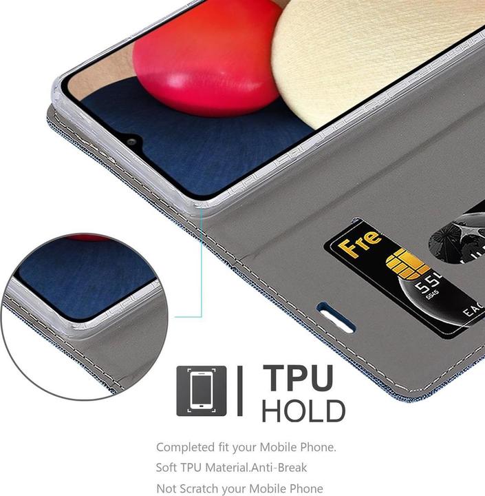 Actual product image Cadorabo Book Jeans Optics Cover (Samsung Galaxy A02s)