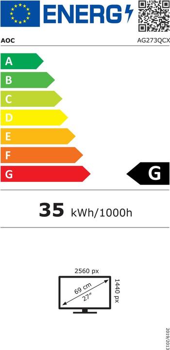 Energie-Label AOC AG273QCX AGON (2560 x 1440 Pixel, 27")