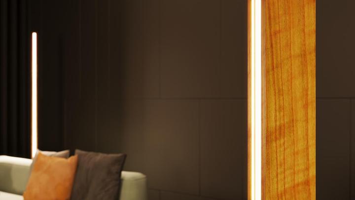 Produktbild kln.swiss Holz Stehlampe Columna (4845 lm)