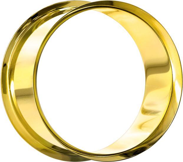Produktbild Star Piercing Flared Tunnel vergoldet (Chirurgenstahl 316L)