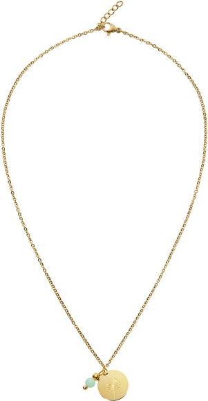 Image du produit HCA Collier - "Make a wish" - doré à l'or fin - quartz vert (Plaqué or, Acier inoxydable)