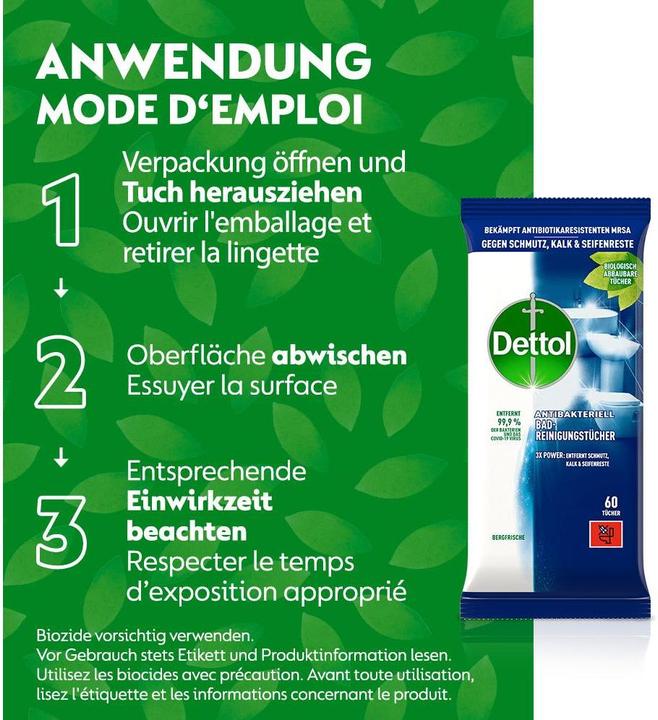 Actual product image Dettol Bathroom cleaning cloths