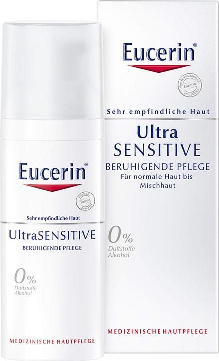 Actual product image Eucerin UltraSENSITIVE Soothing Care for Normal to Combination Skin (50 ml, 24h cream)