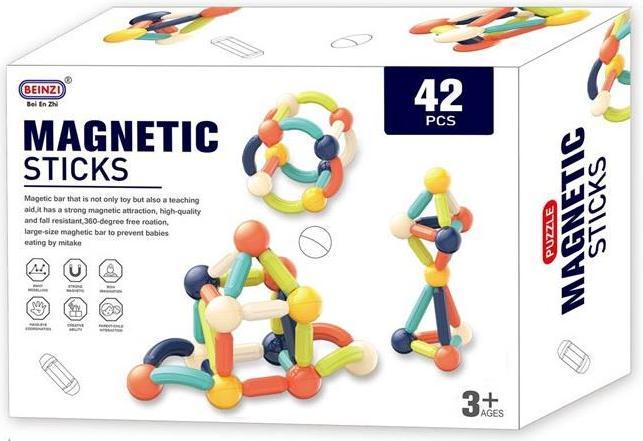Actual product image No Name TOY CONSTR MAGNETIC 42PCS BEZ-002