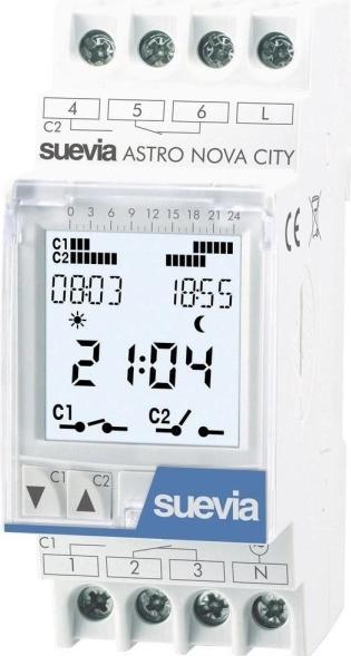 Image du produit Orbis Horloge programmable sur profilé chapeau ASTRO NOVA CITY 230 V