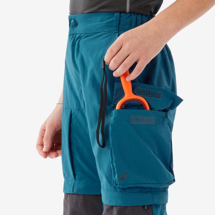 Image du produit Quechua Pantalon modulable de randonnée enfant 7-15 ans, MH500 bleu (140)