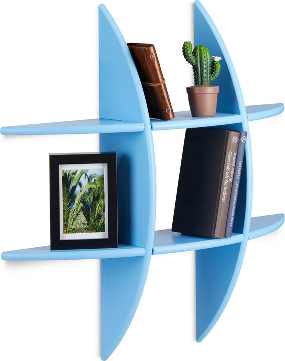 Immagine prodotto Relaxdays Mensola da parete rotonda a 6 scomparti (69 x 17 x 69 cm)