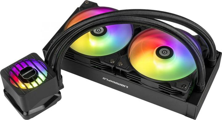 Actual product image Enermax LIQMAXFLO 360mm CPU AIO liquid cooler - Xtreme double chamber pump - VRM water block black