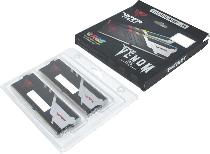 Produktbild Patriot Viper Venom RGB 32GB DDR5 6200-40, PVVR532G620C40K (2 x 16GB, 6200 MHz, DDR5-RAM, U-DIMM)